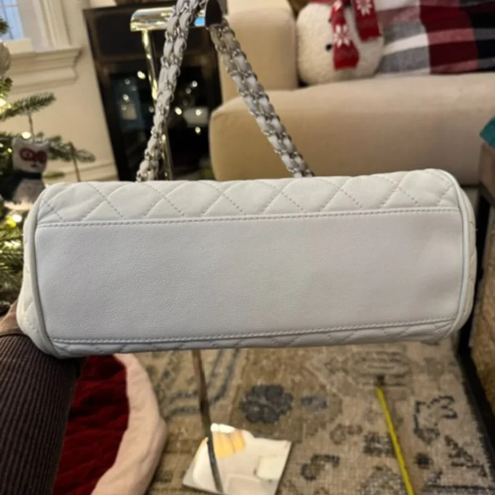 CHANEL TIMELESS ACCORDION BAG PURSE IN WINTER WHITE - Picture 6 of 15